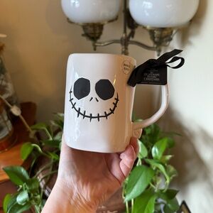 Rae Dunn White Jack Skellington Face Ceramic Mug